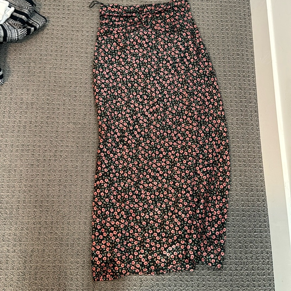 C/MEO collective floral midi skirt high waisted